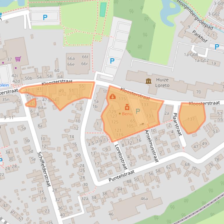 Kaart van postcodegebied 6369AB.