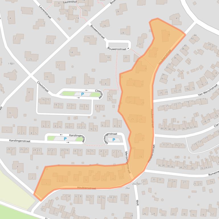 Kaart van postcodegebied 6369CB.