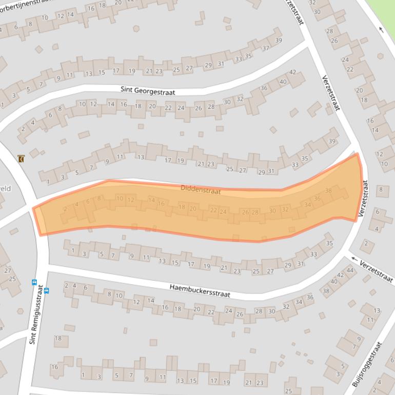 Kaart van postcodegebied 6369CS.