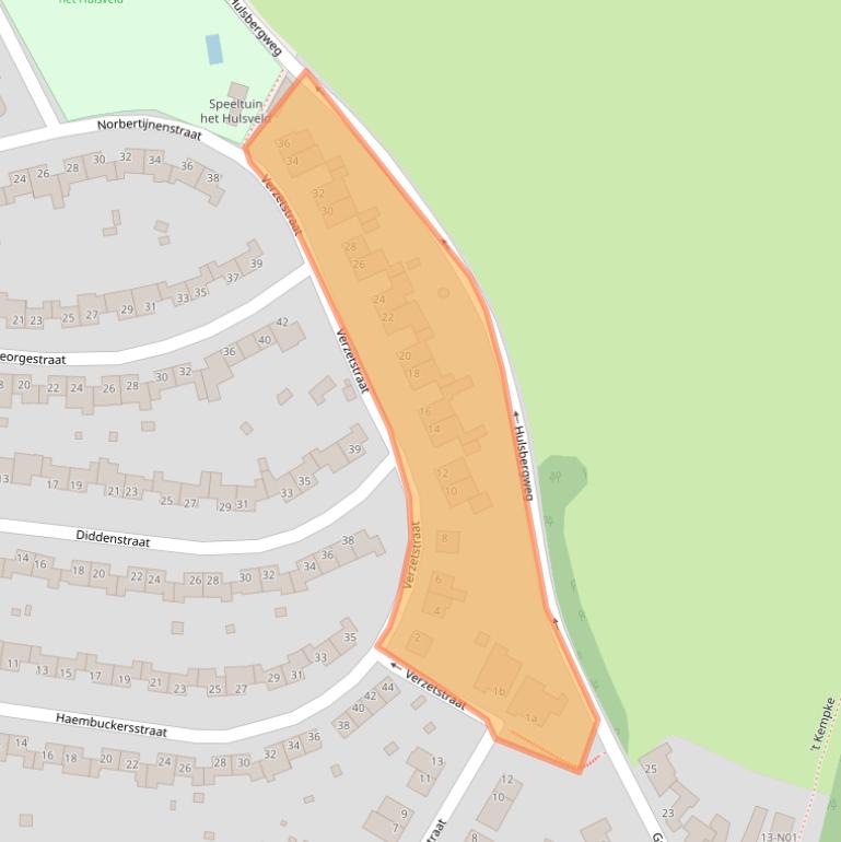 Kaart van postcodegebied 6369CW.