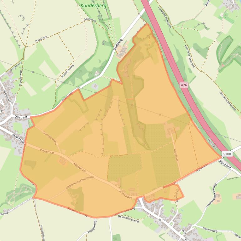 Kaart van postcodegebied 6369GJ.