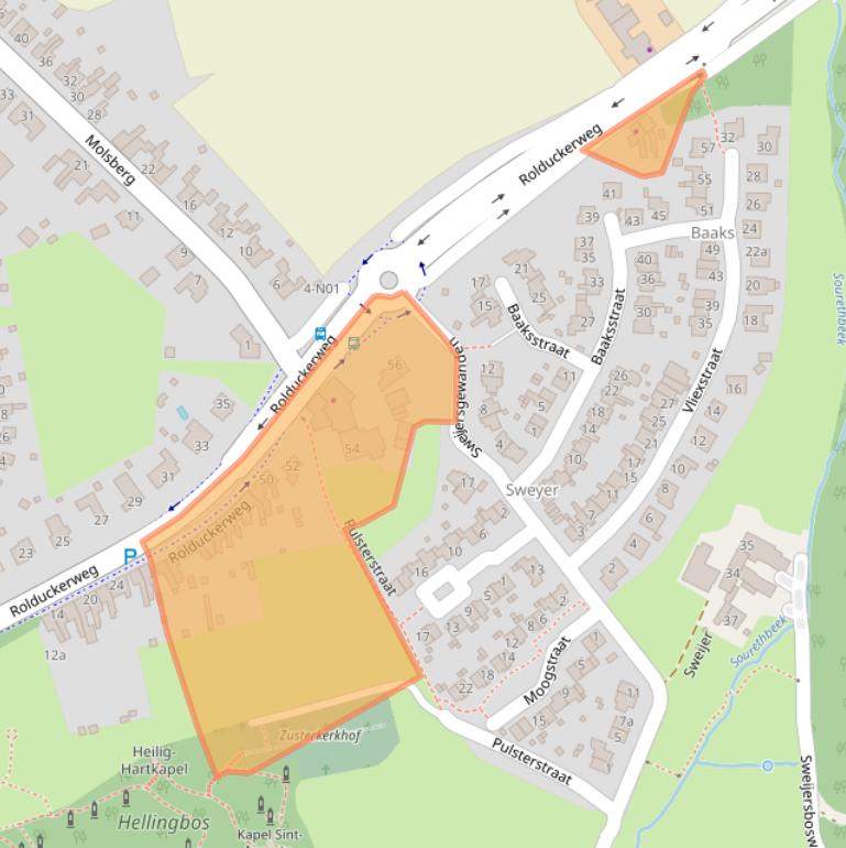 Kaart van postcodegebied 6369GV.