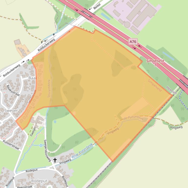 Kaart van postcodegebied 6369HH.