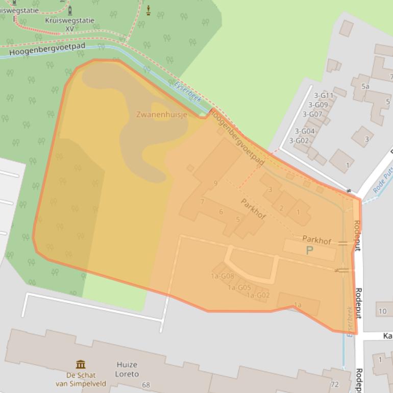 Kaart van postcodegebied 6369SH.