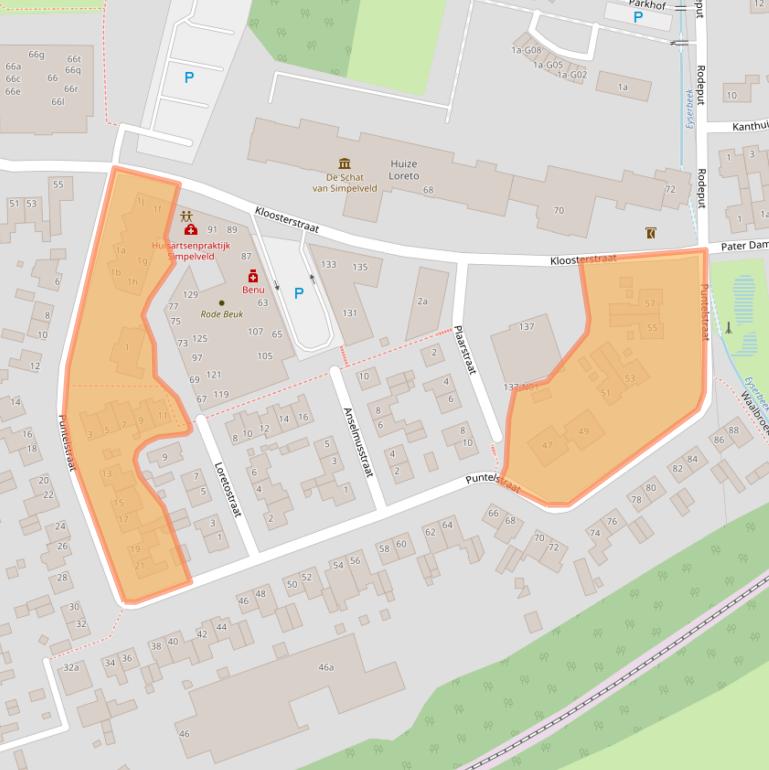 Kaart van postcodegebied 6369TA.