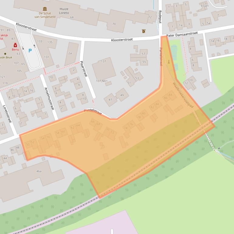 Kaart van postcodegebied 6369TD.