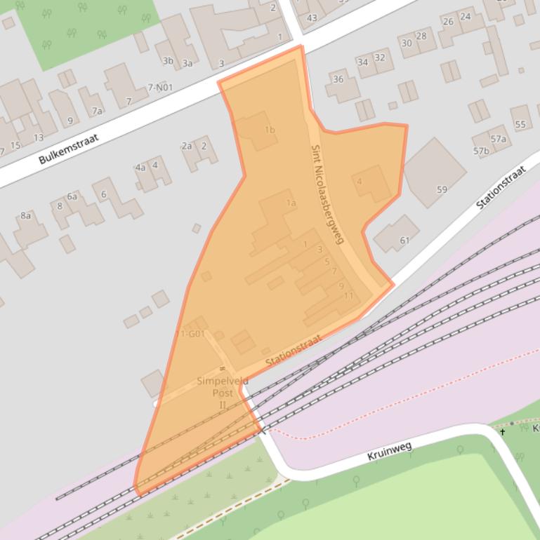 Kaart van postcodegebied 6369XR.