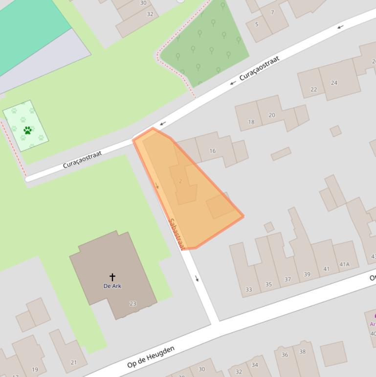 Kaart van postcodegebied 6371BA.