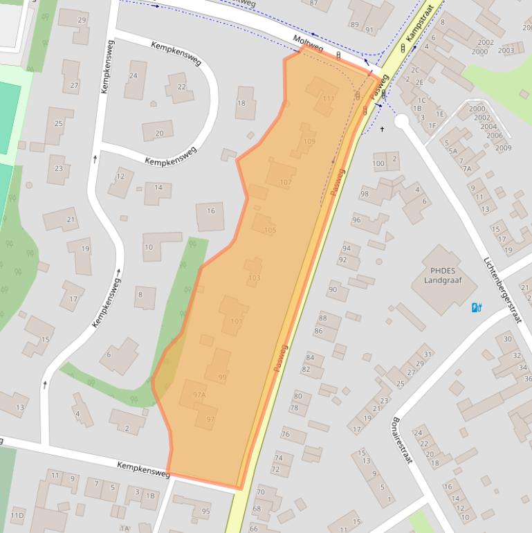 Kaart van postcodegebied 6371BL.