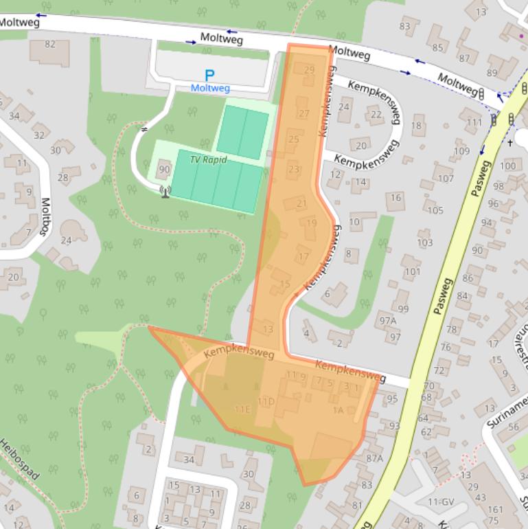 Kaart van postcodegebied 6371BR.