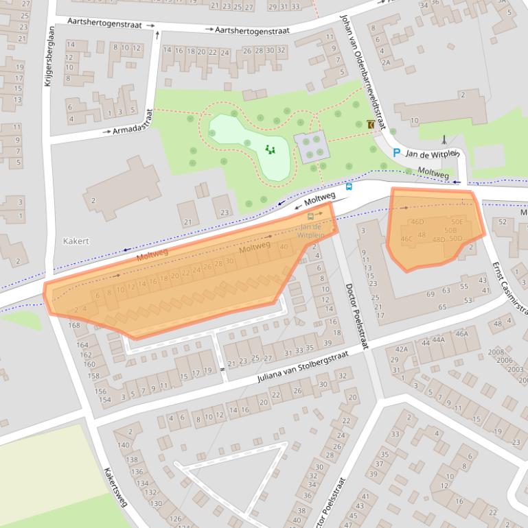 Kaart van postcodegebied 6371BW.