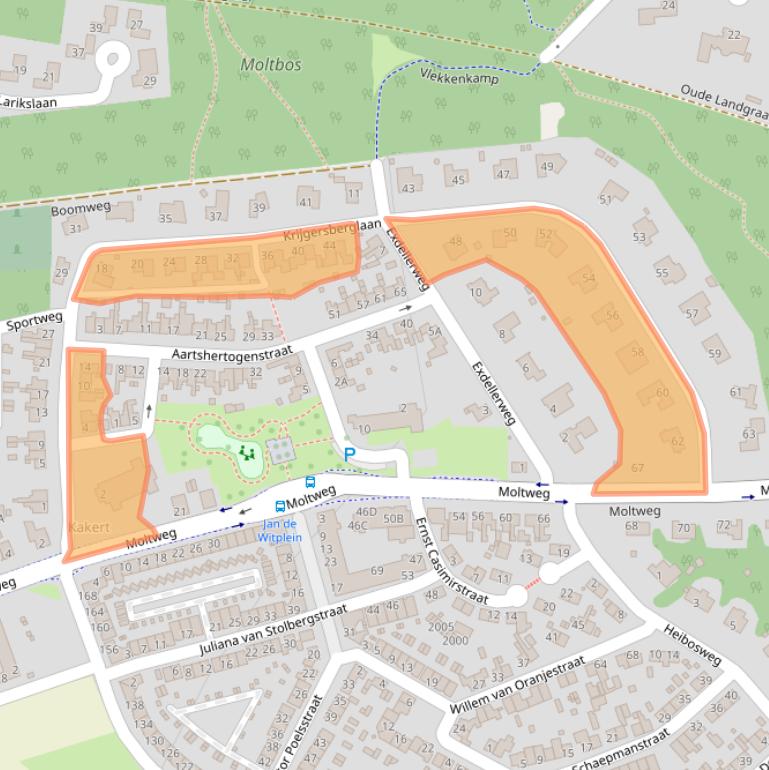 Kaart van postcodegebied 6371CB.