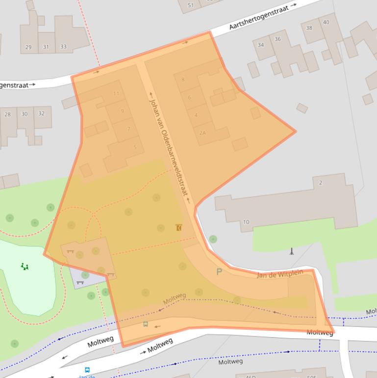 Kaart van postcodegebied 6371CE.