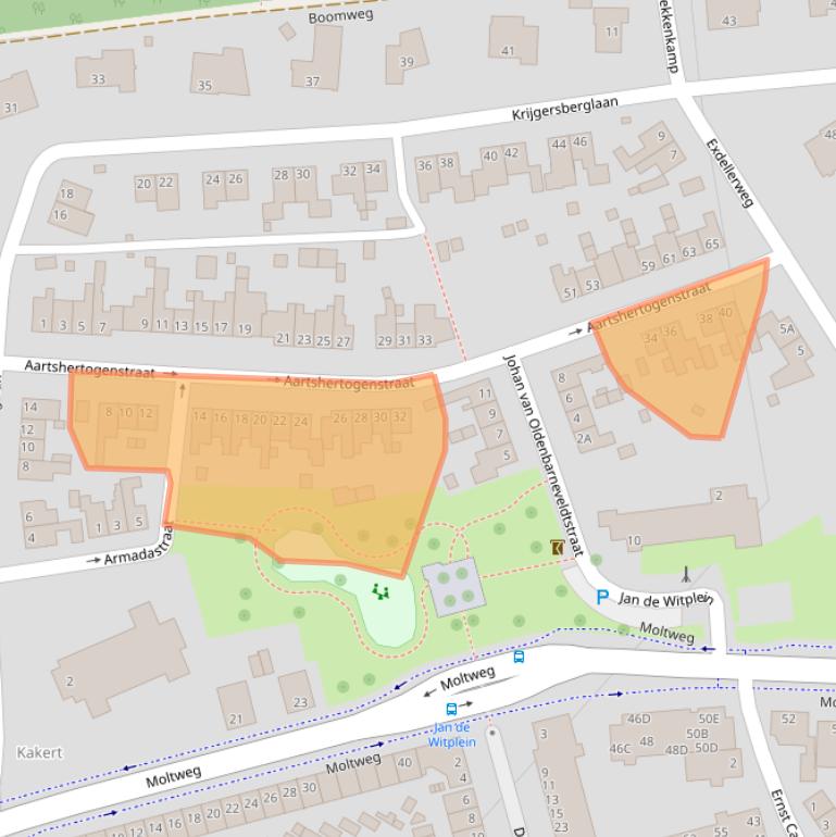 Kaart van postcodegebied 6371CJ.