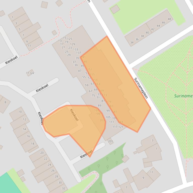 Kaart van postcodegebied 6371DD.