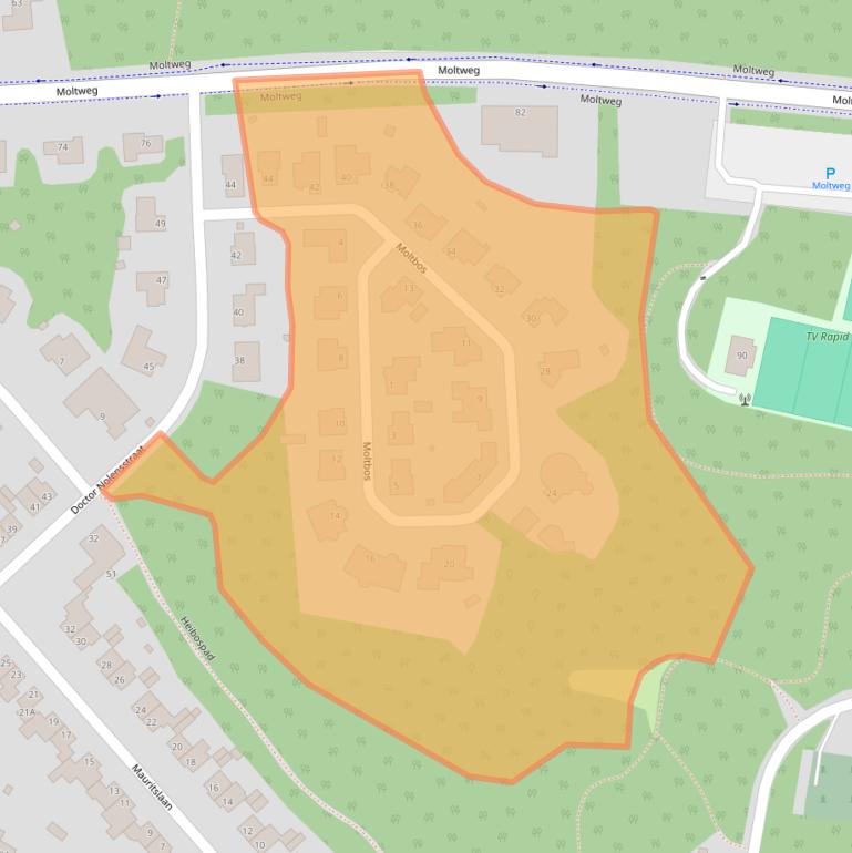 Kaart van postcodegebied 6371EA.