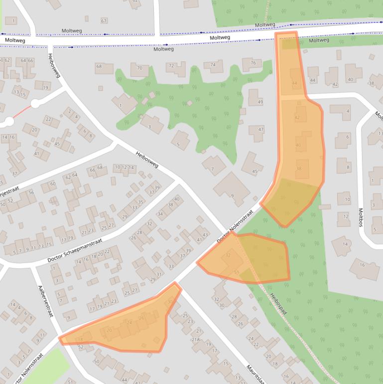 Kaart van postcodegebied 6371EC.