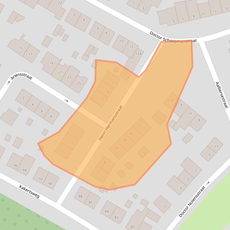 Kaart van postcodegebied 6371EL.