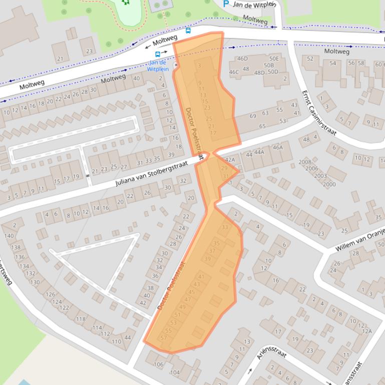Kaart van postcodegebied 6371ER.