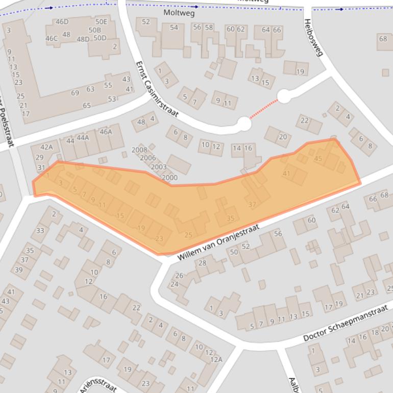 Kaart van postcodegebied 6371ET.