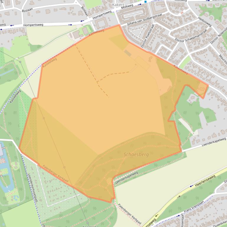 Kaart van postcodegebied 6371GB.