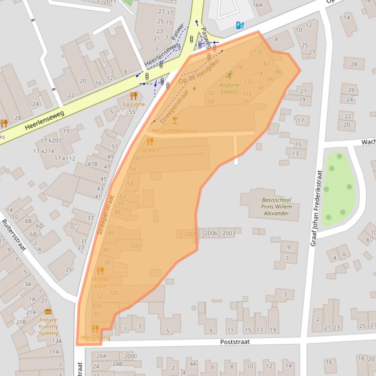 Kaart van postcodegebied 6371GN.