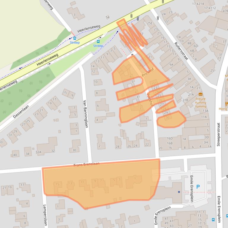 Kaart van postcodegebied 6371GR.