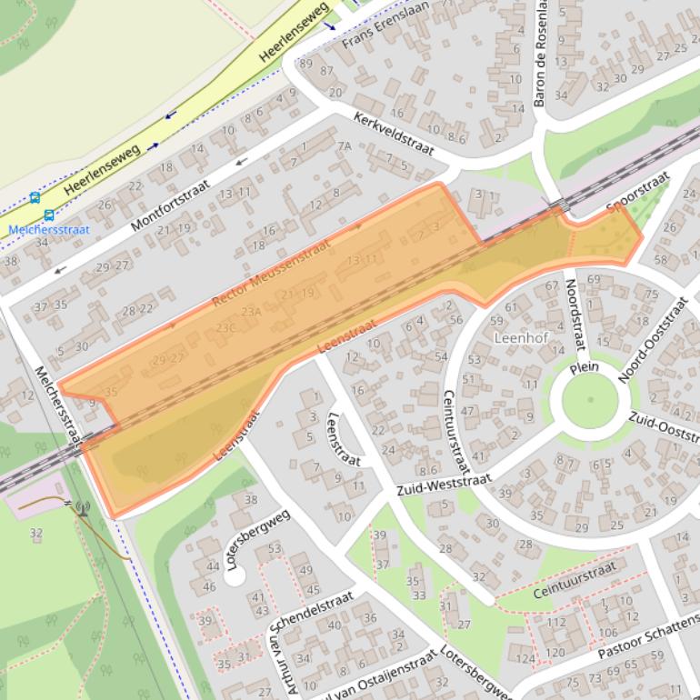 Kaart van postcodegebied 6371HE.