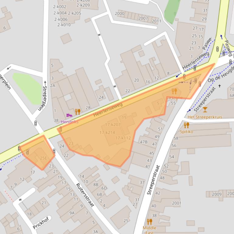 Kaart van postcodegebied 6371HP.