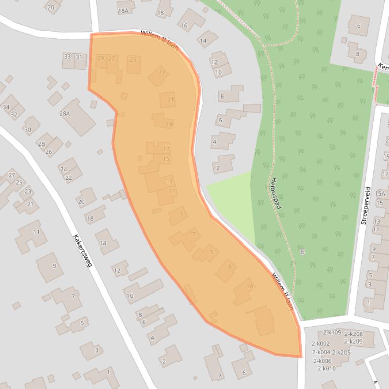 Kaart van postcodegebied 6371JA.