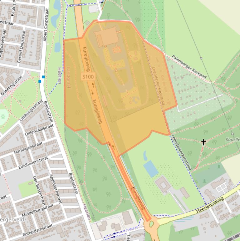 Kaart van postcodegebied 6371KZ.