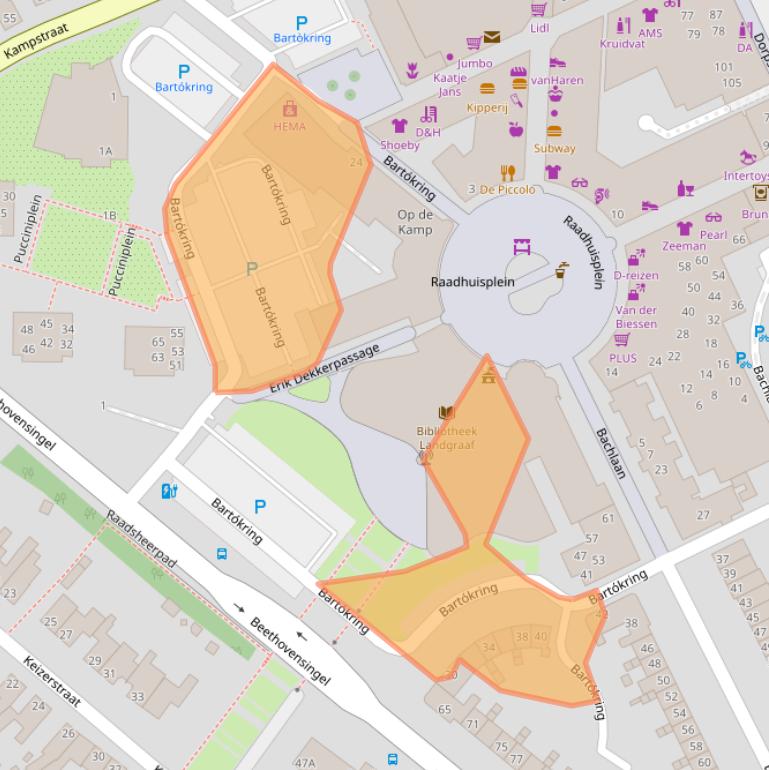 Kaart van postcodegebied 6371LB.