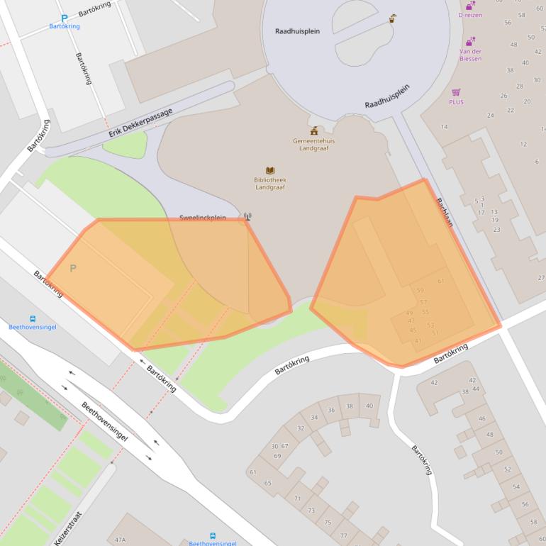 Kaart van postcodegebied 6371LC.