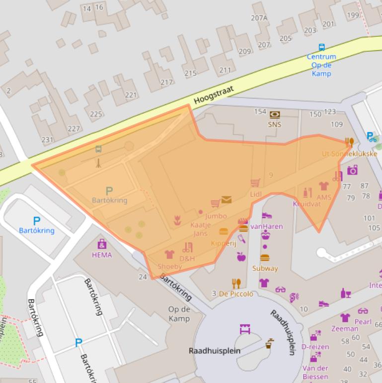 Kaart van postcodegebied 6371LL.