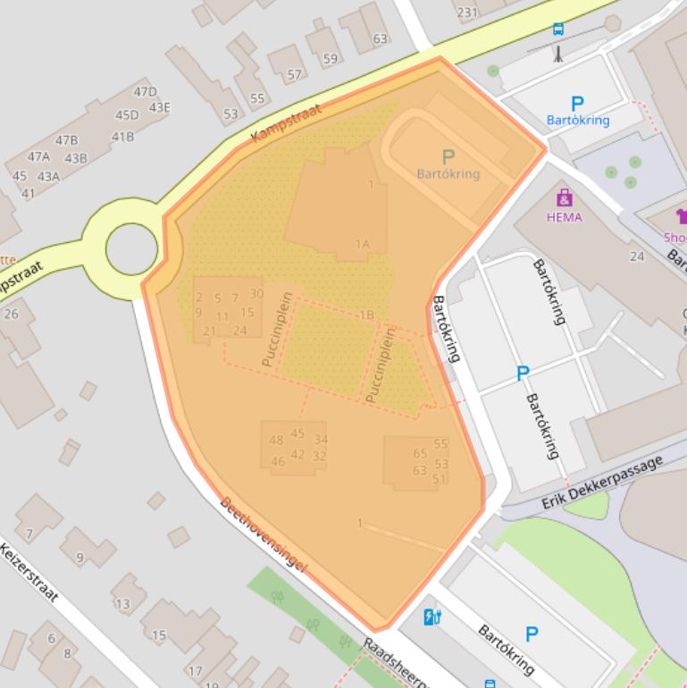 Kaart van postcodegebied 6371LV.