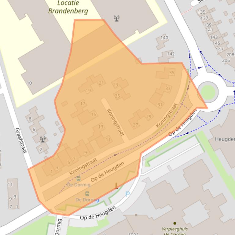 Kaart van postcodegebied 6371LX.