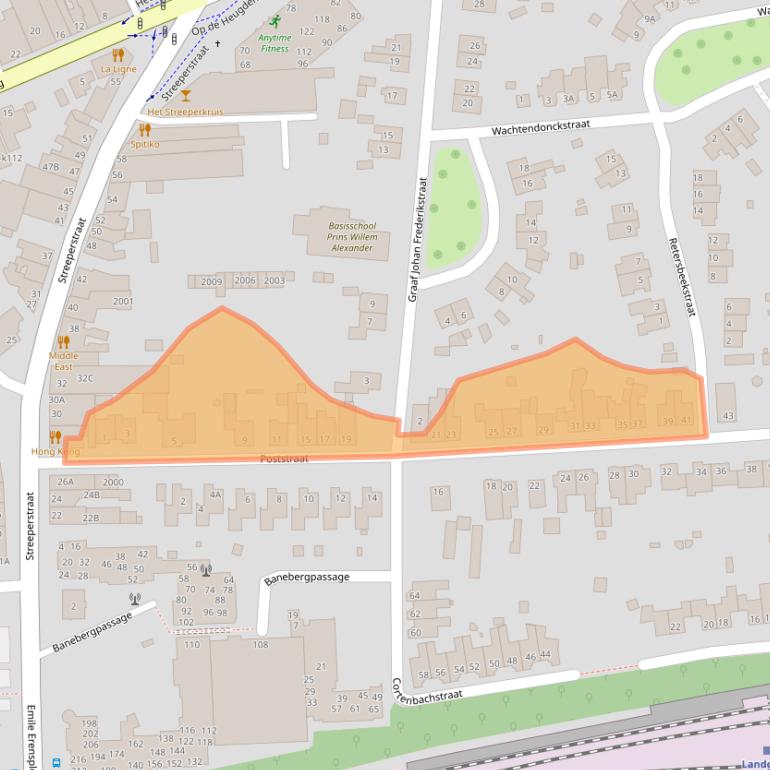 Kaart van postcodegebied 6371VK.