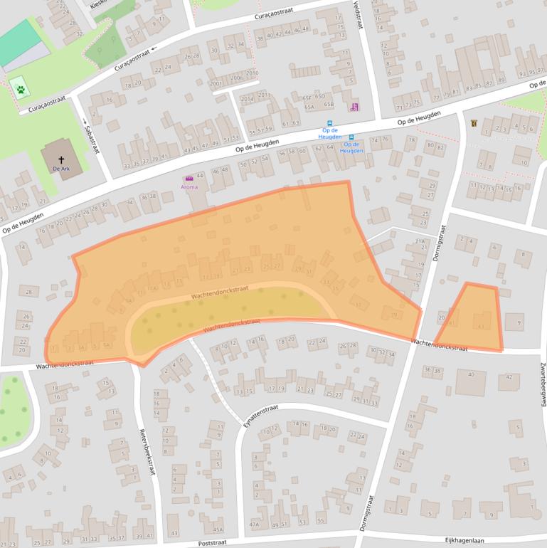 Kaart van postcodegebied 6371VV.
