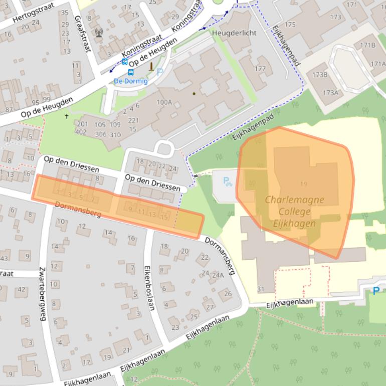 Kaart van postcodegebied 6371XE.