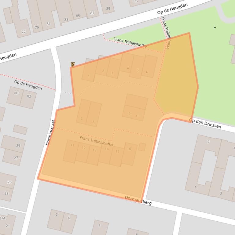 Kaart van postcodegebied 6371XJ.
