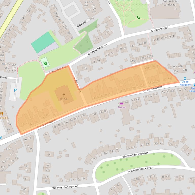 Kaart van postcodegebied 6371XK.