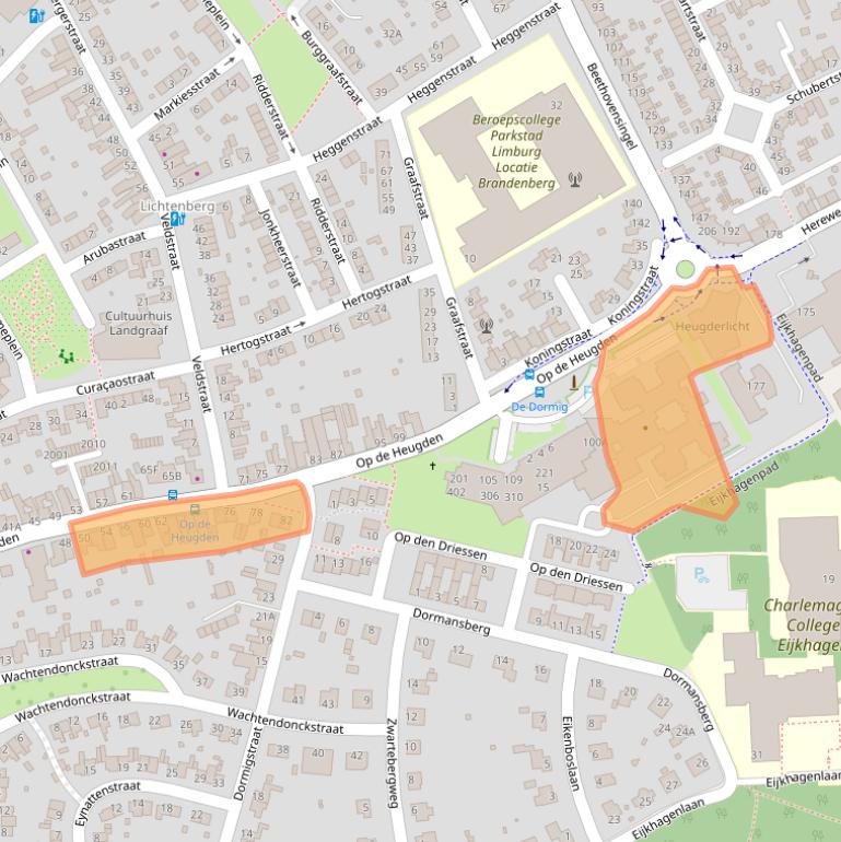 Kaart van postcodegebied 6371XN.