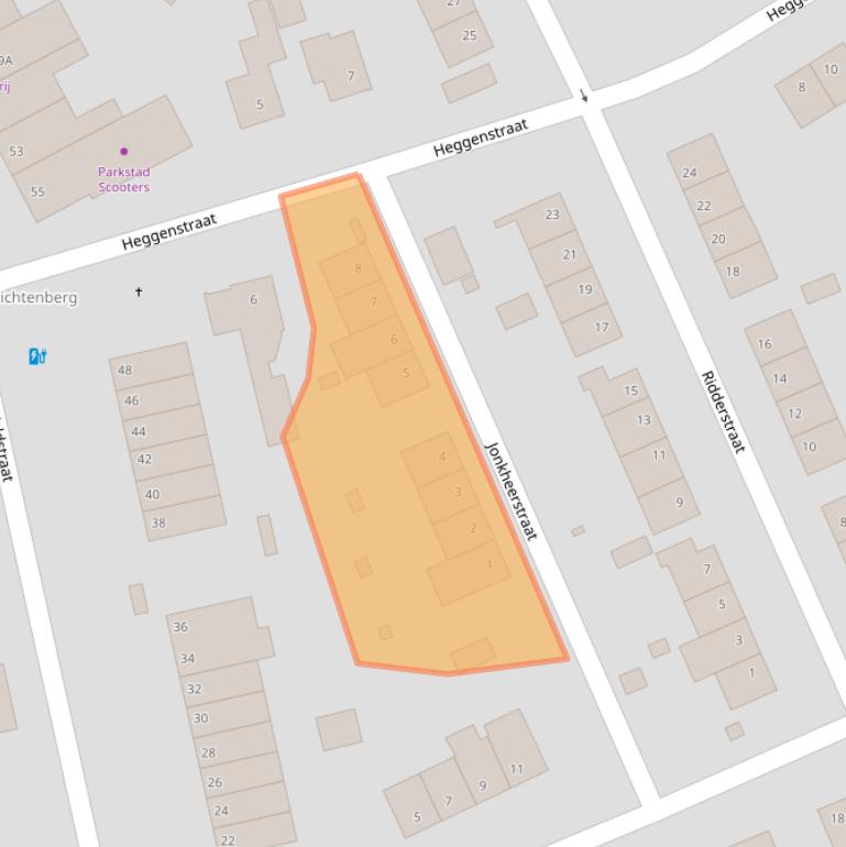 Kaart van postcodegebied 6371XV.