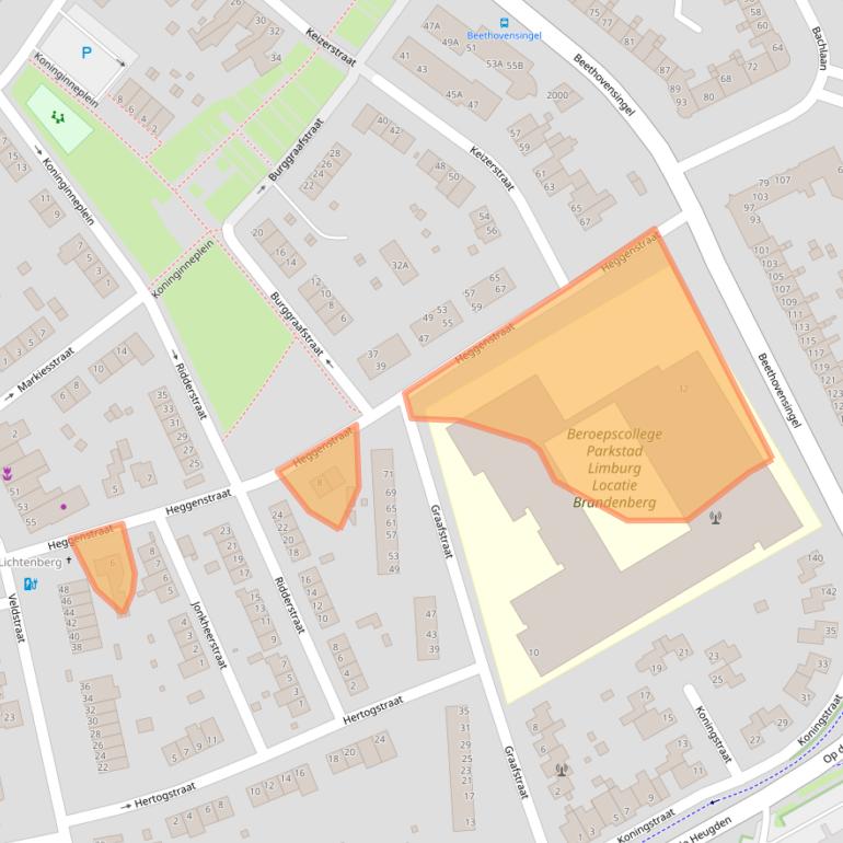 Kaart van postcodegebied 6371XZ.