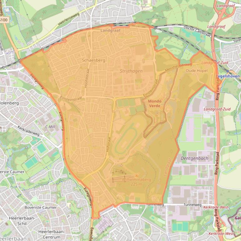 Kaart van postcodegebied 6372.