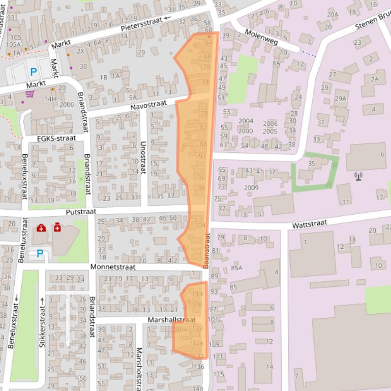 Kaart van postcodegebied 6372AH.