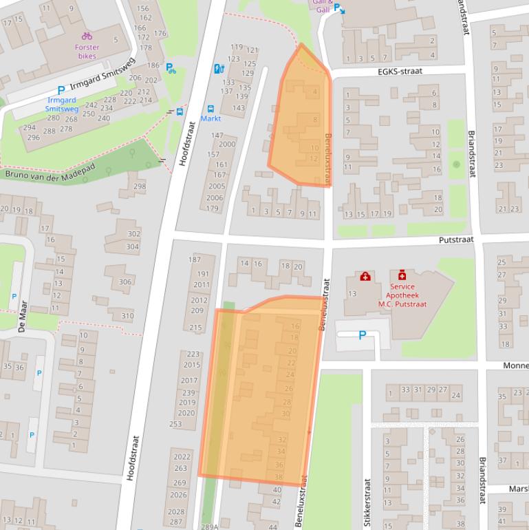 Kaart van postcodegebied 6372AX.