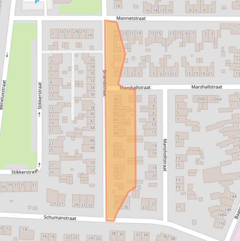 Kaart van postcodegebied 6372BD.