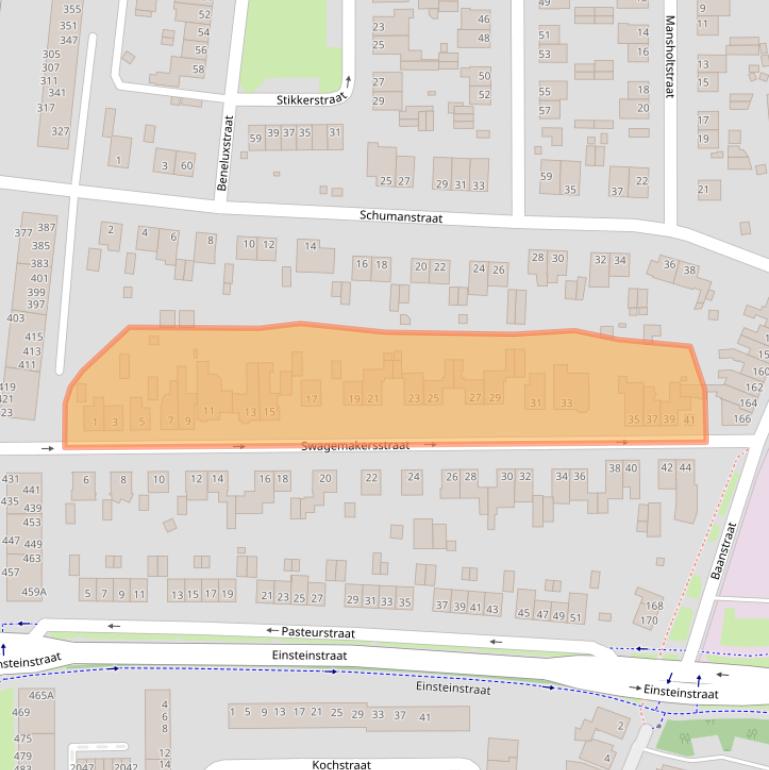Kaart van postcodegebied 6372BS.