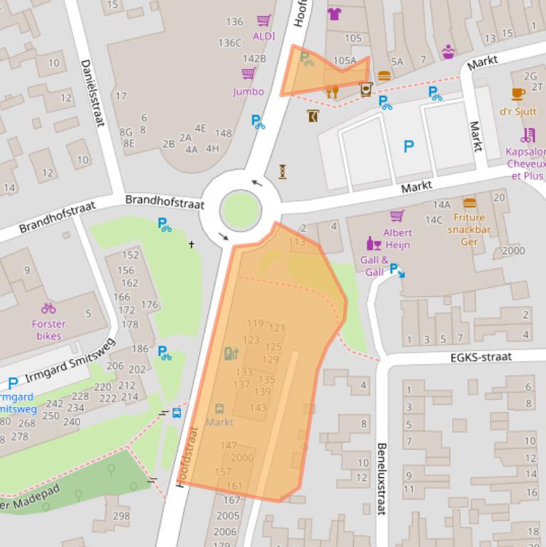 Kaart van postcodegebied 6372CS.